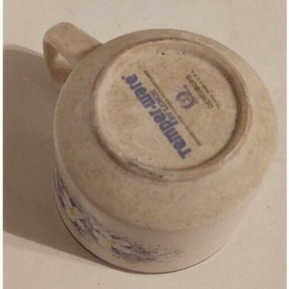 Lenox China TEMPER-WARE DEWDROPS Flowers Blue Coffee Tea Mug Cup - Picture 4 of 5